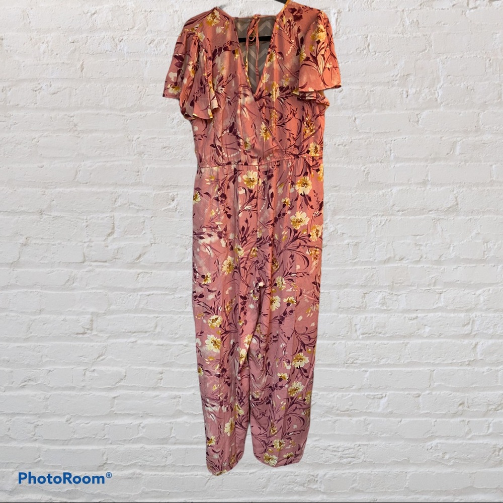Band of Gypsies Pink Floral Pant Jumpsuit XXL - Picture 13 of 13